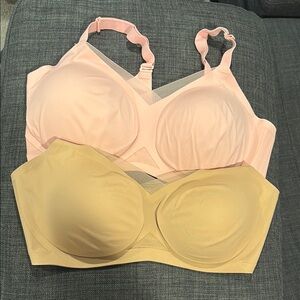 Honeylove crossover  Pink and Tan Full-Coverage T-Shirt Bras